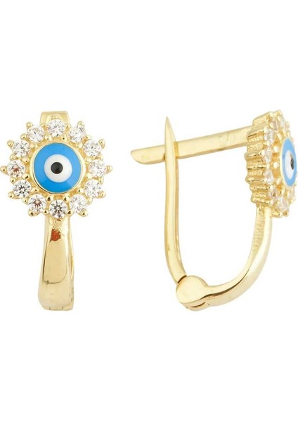 Taşlı Göz Çocuk Küpesi