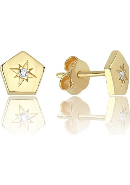 Pırıltı Beşgen Çocuk Küpesi fiyatları