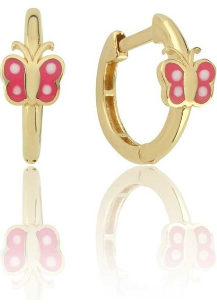 Pembe Kelebek Halka Çocuk Küpesi fiyatları