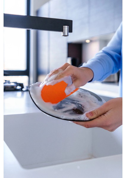 6 Adet Mikrofiber Lifli Bulaşık Süngeri – Özel Dokulu Dayanıklı Mutfak Temizlik Süngeri Seti