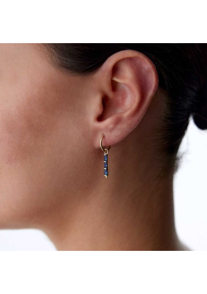 Sıra Mavi Baget Küpe