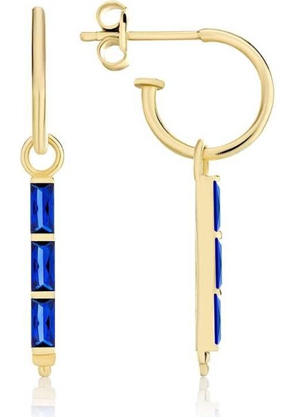 Sıra Mavi Baget Küpe modelleri