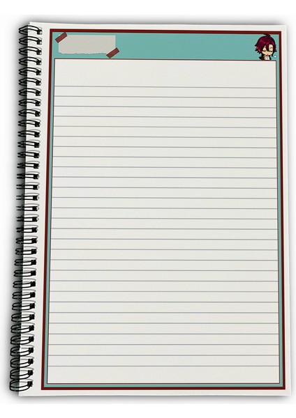 Genshin Impact Heizou Çizgili A4 Okul Defteri 72 Yaprak indirimleri