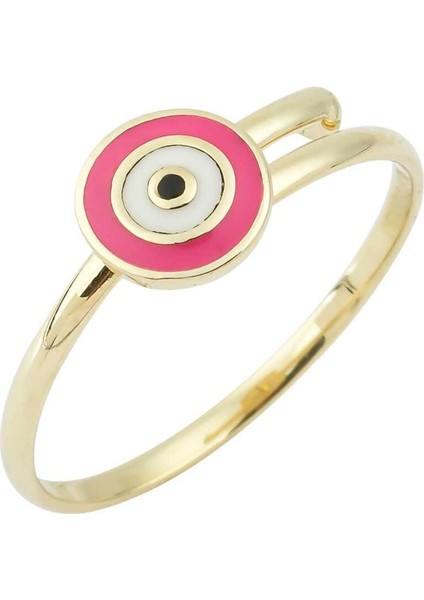 Pembe Nazarlı Çocuk Yüzüğü