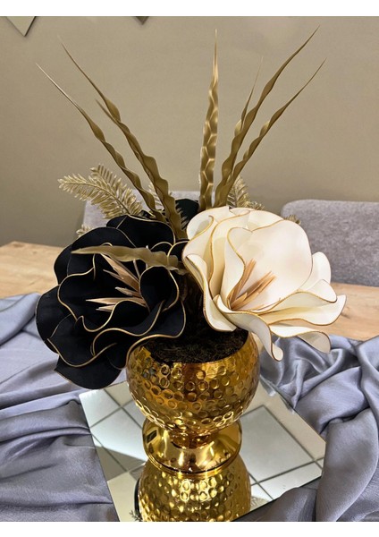 Gold Vazo Eva Aranjman(3 Adet)(AYNA DAHİL DEĞİLDİR.) fiyatları