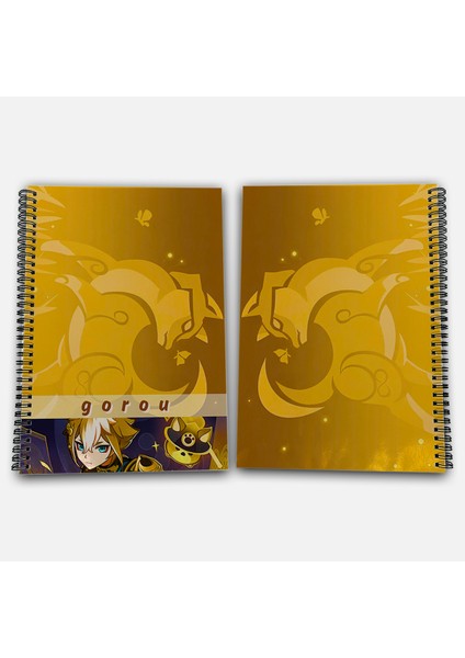 Genshin Impact Gorou Kareli A4 Okul Defteri 72 Yaprak