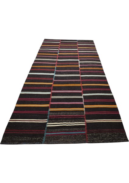 El Dokuma Devasa Çizgili Gökçeağaç Kastamonu Yün Kilim 6258