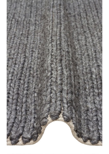 Wolkersdorf Modern Antrasit Yün Dikdörtgen Modern Desenli Akrilik Hav Vermeyen Leke Tutmayan Kolay Temizlenen Yumuşak Makine Salon Yolluk Jüt Halı fırsatları