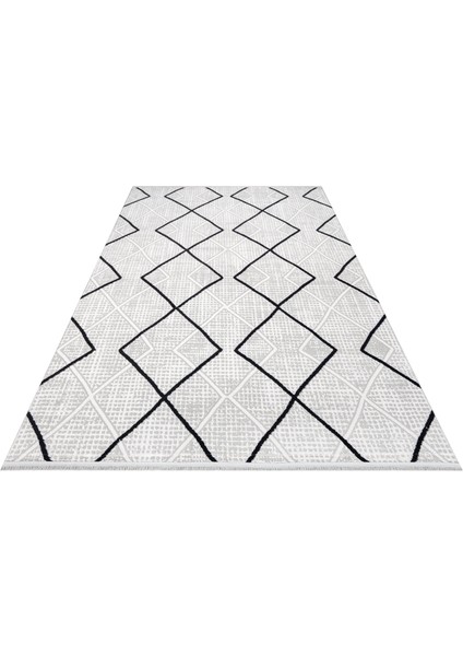Lilith Gri Geometrik Etnik Modern Desenli Akrilik Hav Vermeyen Leke Tutmayan Kolay Temizlenen Yumuşak Makine Salon Yolluk Mutfak Halı fiyatları