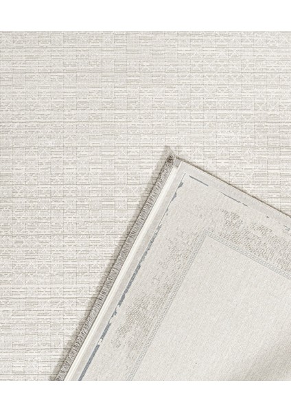 Buxar Çerçeveli Krem Akrilik Dikdörtgen Modern Desenli Akrilik Hav Vermeyen Leke Tutmayan Kolay Temizlenen Yumuşak Makine Salon Yolluk Mutfak Halı fiyatları