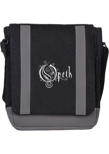 Heybe Çanta Opeth Logo White Siyah Renk
