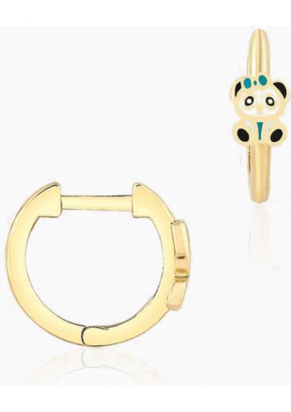 Panda Halka Çocuk Küpesi