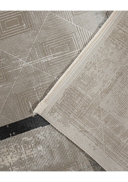 Maja Çerçeveli Gri Mikrofiber Dikdörtgen Modern Desenli Akrilik Hav Vermeyen Leke Tutmayan Kolay Temizlenen Yumuşak Makine Salon Yolluk Mutfak Halı fırsatları