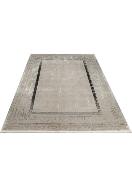 Maja Çerçeveli Gri Mikrofiber Dikdörtgen Modern Desenli Akrilik Hav Vermeyen Leke Tutmayan Kolay Temizlenen Yumuşak Makine Salon Yolluk Mutfak Halı indirimleri