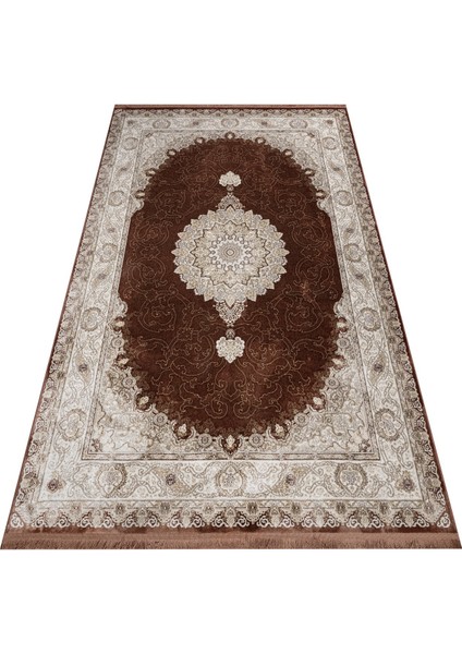 Valsad Klasik Kahverengi Polyester Dikdörtgen Modern Desenli Akrilik Hav Vermeyen Leke Tutmayan Kolay Temizlenen Yumuşak Makine Salon Yolluk Mutfak Halı modelleri