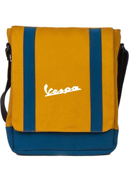 Heybe Çanta Vespa Logo 3 Sarı Renk