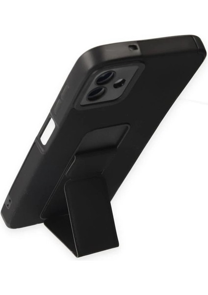 Samsung Galaxy A04 Kılıf Mega Standlı Silikon - Siyah - BRNTEK8013-8955 modelleri