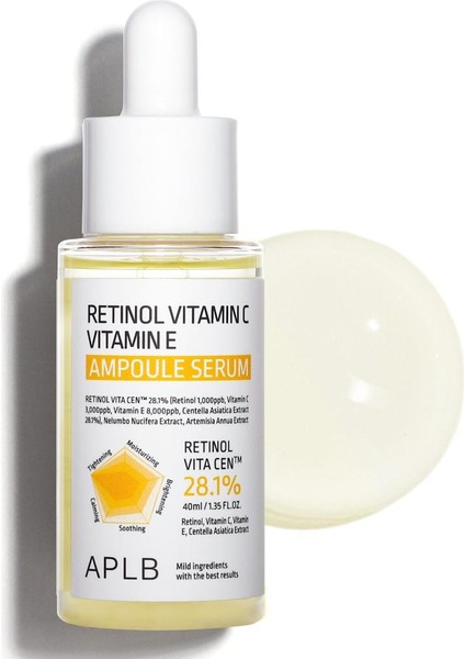 Retinol C Vitamini E Vitamini Ampul Serum 40ML