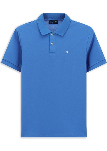 Polo Yaka Slim Fit Dar Kesim Nakışlı Pamuk Tişört indirimleri