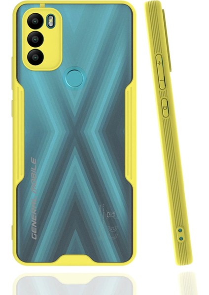 General Mobile Gm 21 Plus Kılıf Platin Silikon - Sarı - BRNTEK5677-8744