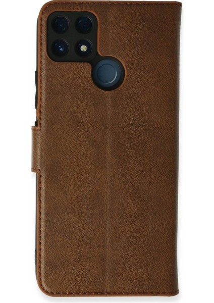Realme C25 Kılıf Trend S Plus Kapaklı Kılıf - Taba - BRNTEK7673-3707