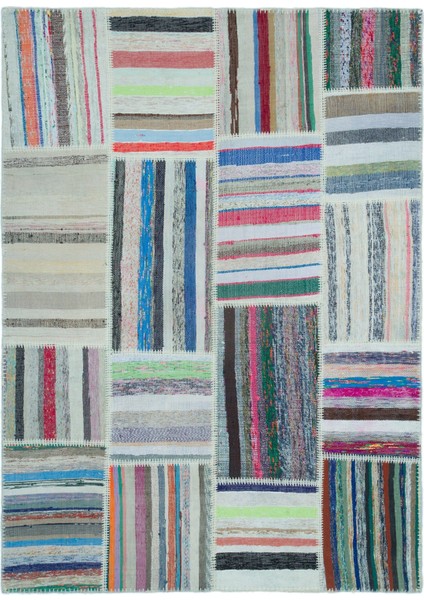 Teselya Bej Eskitme Yün Modern Desenli Yün Hav Toz Vermez Leke Tutmayan Salon Yolluk Mutfak El Dokuma Halı