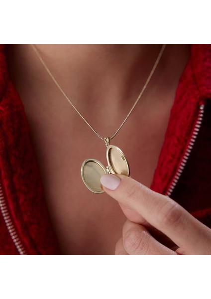 Kapaklı Oval Vintage Kolye