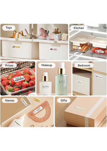 Bluetooth Etiket Yazıcı – 300 Dpı Taşınabilir Termal Bantlı Etiket Makinesi, Kablosuz Mobil Uyumlu fırsatları