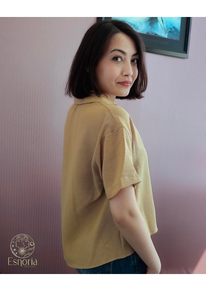 Vizon Tek Cepli Keten Gömlek modelleri