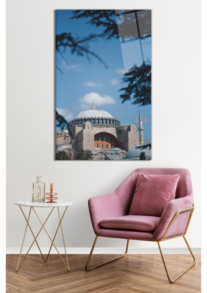 Ayasofya-I Kebir Cami-I Şerifi Dini Cam Tablo, Darbelere Dayanıklı Kırılmaz Cam, Hediyelik fiyatları