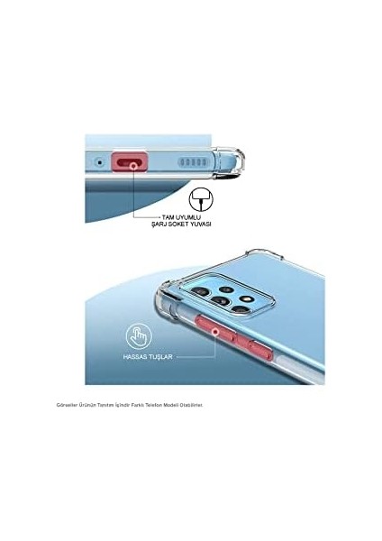 Iletişim Oppo A74 ile Uyumlu Kapak Köşe Korumalı Airbag Antishock Şeffaf Silikon Kılıf modelleri