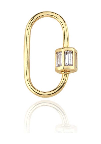 Oval Ataç Mini Baget Charm Kilidi