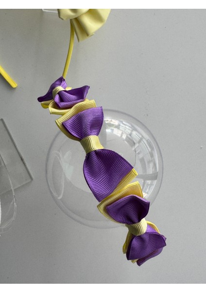 Renkli Fiyonk Detaylı Kız Çocuk Taç Seti – 3'lü Sevimli ve Şık Saç Aksesuarları modelleri