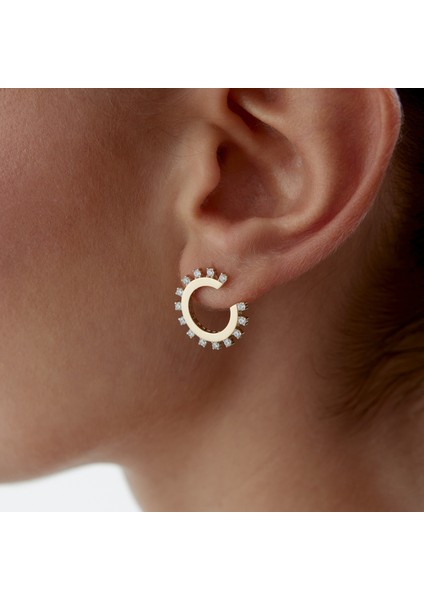 Taşlı C Çark Küpe fiyatları