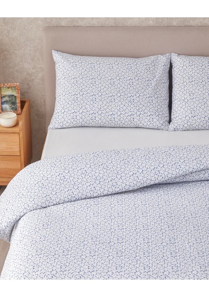 Sweet Violet Kolay Ütülenir Çift Kişilik Nevresim Takımı 200X220 cm Koyu Mavi modelleri
