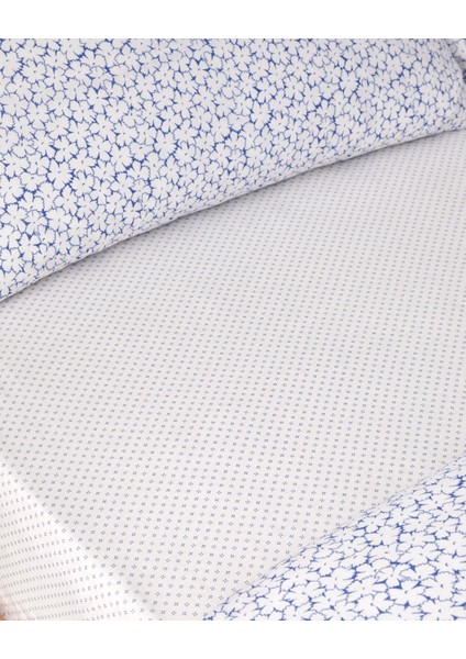 Sweet Violet Kolay Ütülenir Çift Kişilik Nevresim Takımı 200X220 cm Koyu Mavi