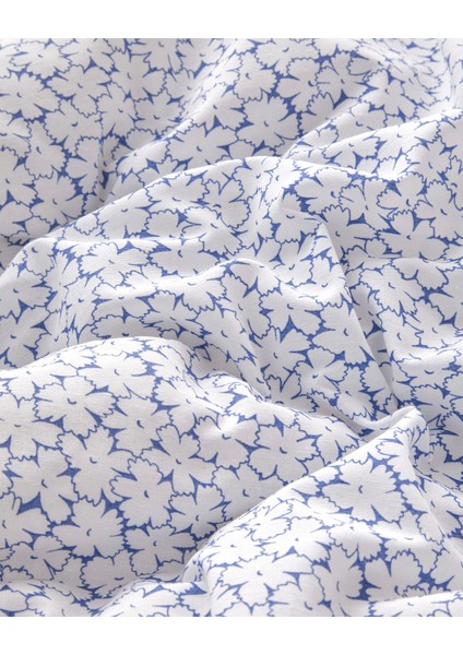 Sweet Violet Kolay Ütülenir Çift Kişilik Nevresim Takımı 200X220 cm Koyu Mavi