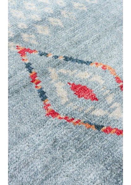 Geometrik Mavi Tensel Dikdörtgen Modern Desenli Akrilik Hav Vermeyen Leke Tutmayan Kolay Temizlenen Yumuşak Makine Salon Yolluk Mutfak Halı fırsatları