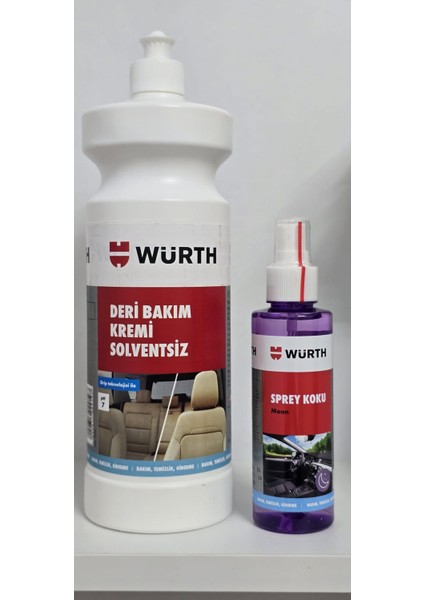 Deri Bakım Kremi 1lt ( Solventsiz ) + Würth Araç Kokusu Moon