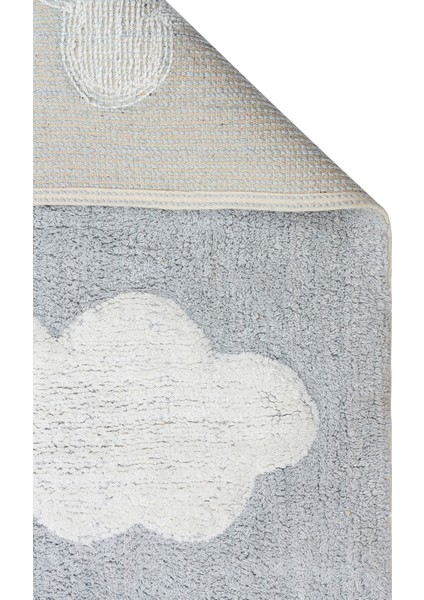 Mavi Figürlü Etnik Modern Desenli Pamuk Hav Vermeyen Leke Tutmayan Kolay Temizlenen Yumuşak Makine Salon Yolluk Mutfak Halı fiyatları