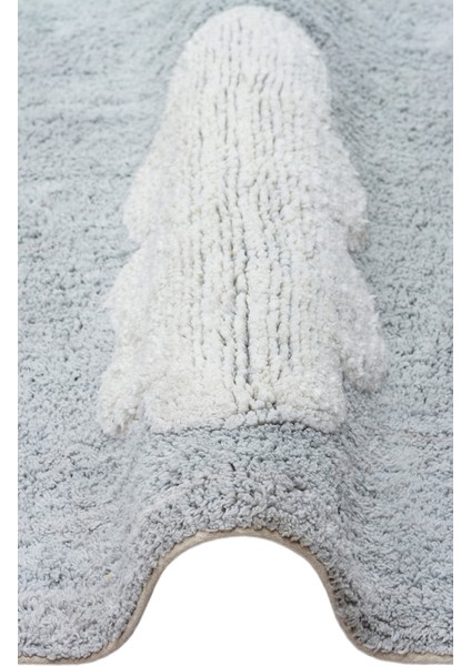 Mavi Figürlü Etnik Modern Desenli Pamuk Hav Vermeyen Leke Tutmayan Kolay Temizlenen Yumuşak Makine Salon Yolluk Mutfak Halı modelleri