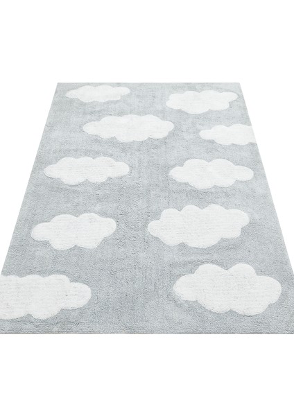 Mavi Figürlü Etnik Modern Desenli Pamuk Hav Vermeyen Leke Tutmayan Kolay Temizlenen Yumuşak Makine Salon Yolluk Mutfak Halı indirimleri