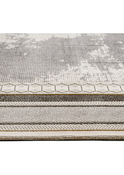 Nimbin Çerçeveli Krem Akrilik Dikdörtgen Modern Desenli Akrilik Hav Vermeyen Leke Tutmayan Kolay Temizlenen Yumuşak Makine Salon Yolluk Mutfak Halı fiyatları