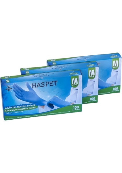 Mavi Nitril Muayene Eldiveni Beden M (Medium) 100'LÜ 1 Paket fiyatları