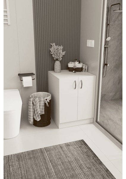 DF03107B Kapaklı Çamaşır Makinesi Dolabı Çamaşır Alt Modül