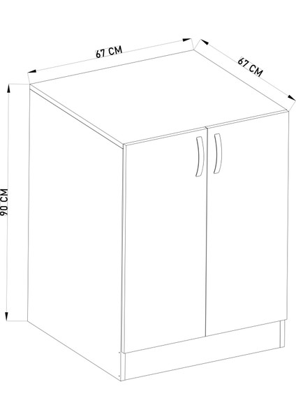 DF03107B Kapaklı Çamaşır Makinesi Dolabı Çamaşır Alt Modül fırsatları
