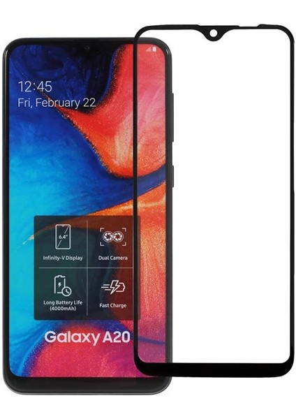 Samsung Galaxy A20E 3D Full Kaplama Kırılmaz Cam Ekran KORUYUCU-(1903) - BRNTEK4788-2769