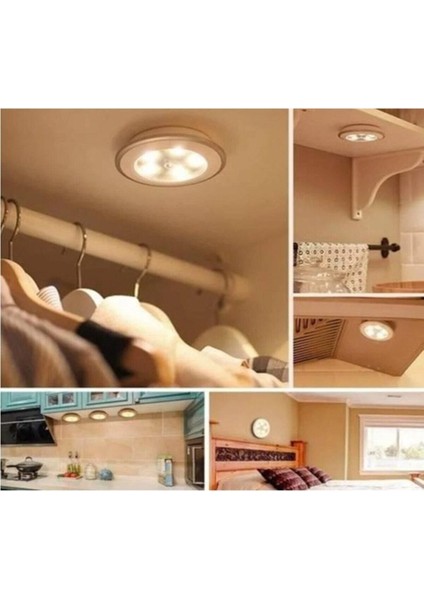 Uzaktan Kumandalı Yapışkanlı Kablosuz Pilli LED 3'lü Spot Lamba fiyatları