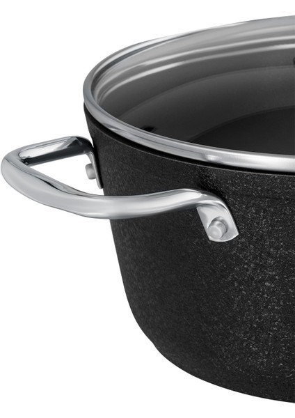 Noir Titanyum Derin Tencere - Siyah - 20 cm