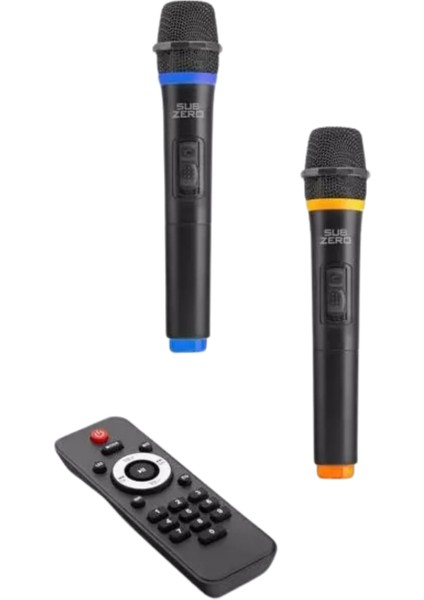 WR175 8"x2 2 Kablosuz Mikrofonlu Kumandalı Tweeter Rgb Bluetooth/usb/sd Müzik Kutusu fiyatları